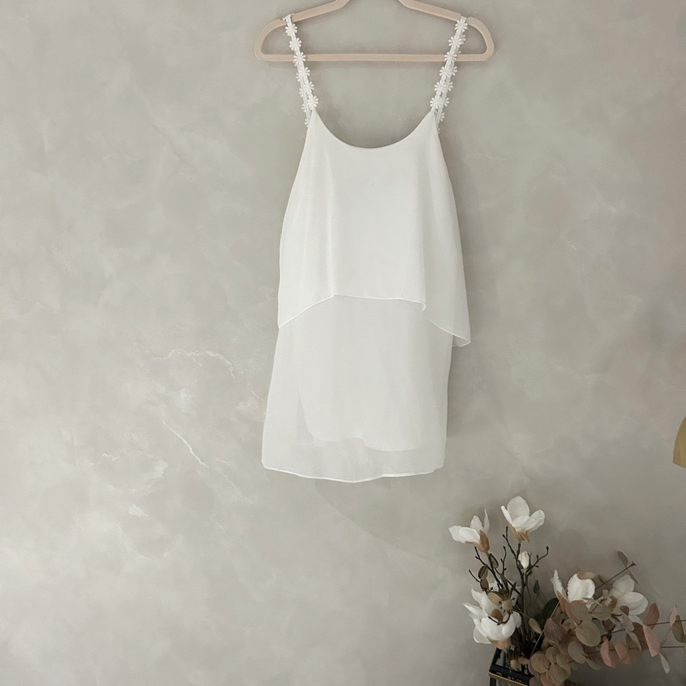 White mini dress